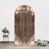 Lofaris Wooden Floral Lace Pattern Wedding Arch Backdrop